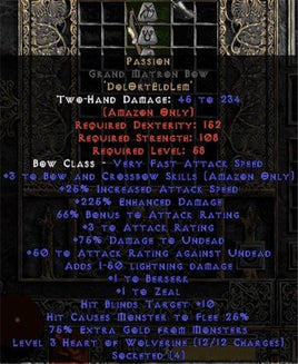 Passion Grand Matron Bow - 225% ED & 50-79% AR - Europe Non-Ladder
