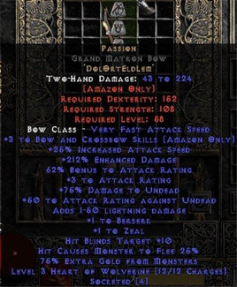 Passion Grand Matron Bow - 160-224% ED & 50-79% AR - Europe Non-Ladder