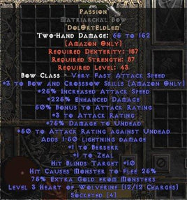 Passion Matriarchal Bow - 225% ED & 50-79% AR - Europe Non-Ladder