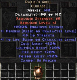 Duriel's Shell - 200% ED - Perfect - East Non-Ladder
