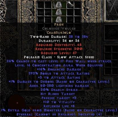 Pride Colossus Voulge - Ethereal - 16-19 Conc - West Non-Ladder