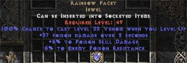 Rainbow Facet - @ Level-Up & +5/-5 Poison - Perfect - West Non-Ladder