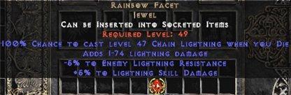 Rainbow Facet - @ Death & +5/-5 Lightning - Perfect - West Ladder