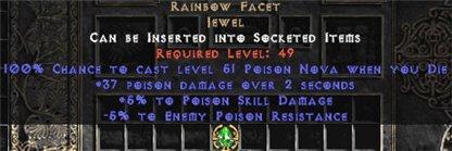 Rainbow Facet - @ Death & +5/-5 Poison - Perfect - East Ladder