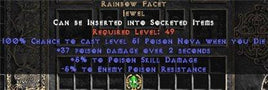 Rainbow Facet - @ Death & +5/-5 Poison - Perfect - West Non-Ladder