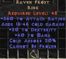 Raven Frost - +20 Dex & 250 AR - Perfect - West Non-Ladder