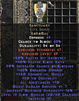 Sanctuary Kite Shield - 70 Res & 145-174% ED - West Non-Ladder