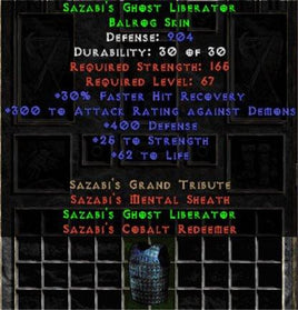 Sazabi's Ghost Liberator - 900-916 Def - West Non-Ladder