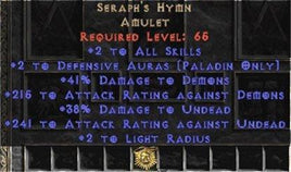 Seraph's Hymn +2 Def Auras - West Non-Ladder
