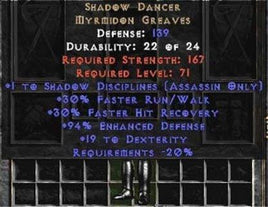 Shadow Dancer +1 Shad. Discp. - West Non-Ladder