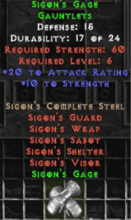 Sigon's Gage - West Non-Ladder