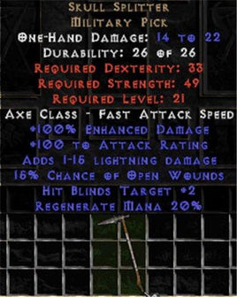 Skull Splitter - West Non-Ladder