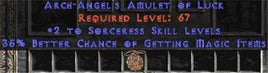 Sorceress Amulet - 2 All Sorc Skills & 35% MF - West Non-Ladder