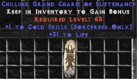 Sorceress Cold Skills w/ 31-34 Life GC - West Non-Ladder