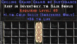 Sorceress Cold Skills w/ 35 Life GC - West Non-Ladder