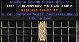 Sorceress Lightning Skills w/ 10-20 Life GC - West Non-Ladder