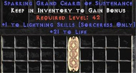 Sorceress Lightning Skills w/ 21-29 Life GC - West Non-Ladder