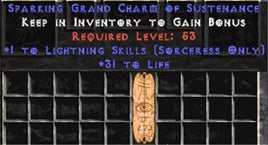 Sorceress Lightning Skills w/ 31-34 Life GC - West Non-Ladder