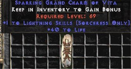 Sorceress Lightning Skills w/ 40 Life GC - West Non-Ladder