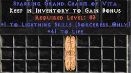 Sorceress Lightning Skills w/ 41-44 Life GC - West Non-Ladder