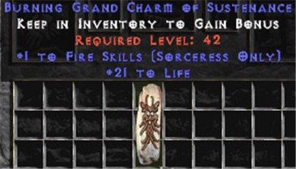 Sorceress Fire Skills w/ 21-29 Life GC - West Non-Ladder