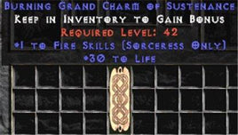Sorceress Fire Skills w/ 30 Life GC - West Non-Ladder