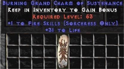 Sorceress Fire Skills w/ 31-34 Life GC - West Non-Ladder