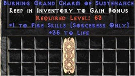 Sorceress Fire Skills w/ 35 Life GC - West Non-Ladder