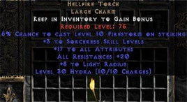 Sorceress Hellfire 20 Resist All/17-19 Stats - West Non-Ladder