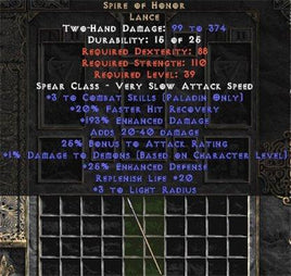 Spire of Honor - West Non-Ladder