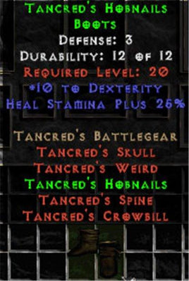 Tancred's Hobnails - 3 Def - Perfect - West Non-Ladder