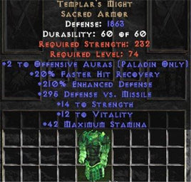 Templar's Might +2 Auras - West Non-Ladder