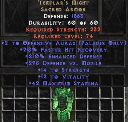 Templar's Might +2 Auras - West Non-Ladder