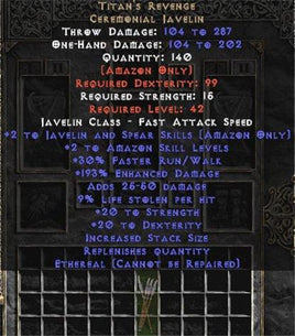 Titan's Revenge - Ethereal - West Non-Ladder