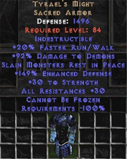 d2r slain monsters rest in peace Tyrael's Might