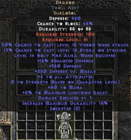 Dragon Troll Nest - 3-4 All Stats - East HC Ladder