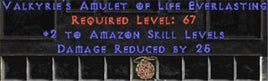 Amazon Amulet - 2 All Zon Skills & 25 PDR - East HC Ladder