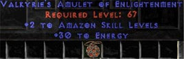 Amazon Amulet - 2 All Zon Skills & 30 Energy - Europe Non-Ladder