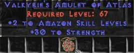 Amazon Amulet - 2 All Zon Skills & 30 Str - West Non-Ladder