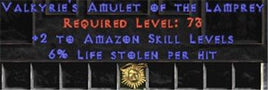 Amazon Amulet - 2 All Zon Skills & 6% LL - West Non-Ladder