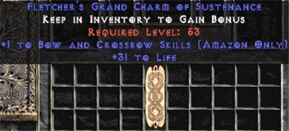 Amazon Bow & Crossbow Skills w/ 31-34 Life GC - East HC Ladder