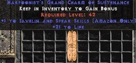 Amazon Javelin & Spear Skills w/ 21-29 Life GC - East HC Ladder