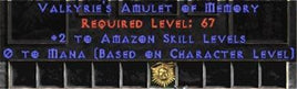 Amazon Amulet - 2 All Zon Skills & 0.75 MPL - Europe Non-Ladder