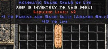 Amazon Passive & Magic Skills w/ 10-20 Life GC - East HC Ladder