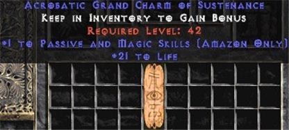 Amazon Passive & Magic Skills w/ 21-29 Life GC - East Ladder
