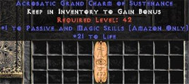 Amazon Passive & Magic Skills w/ 21-29 Life GC - East HC Ladder