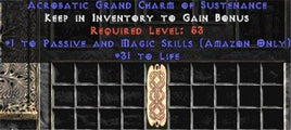 Amazon Passive & Magic Skills w/ 31-34 Life GC - West Ladder