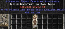 Amazon Passive & Magic Skills w/ 35 Life GC - Europe Non-Ladder