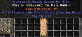 Amazon Passive & Magic Skills w/ 36-39 Life GC - Europe Non-Ladder