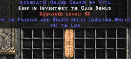 Amazon Passive & Magic Skills w/ 41-44 Life GC - East Non-Ladder